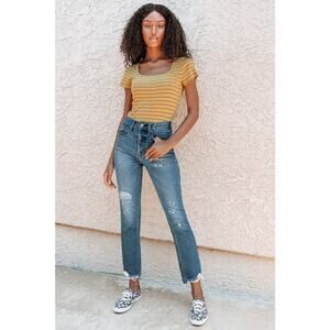 NOEND Newport Slim Straight Cropped Jeans Size 29